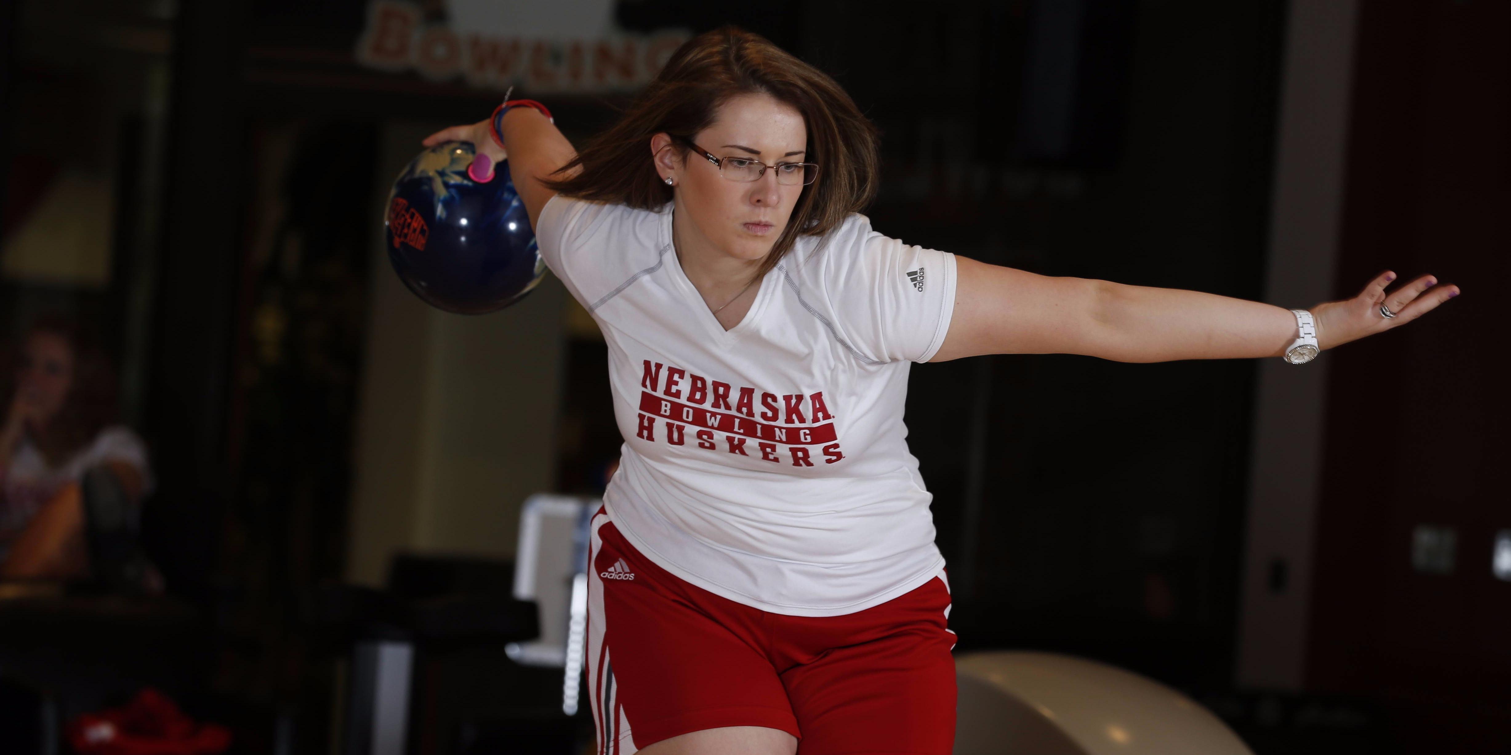 Liz Kuhlkin playing at Nebraska. 