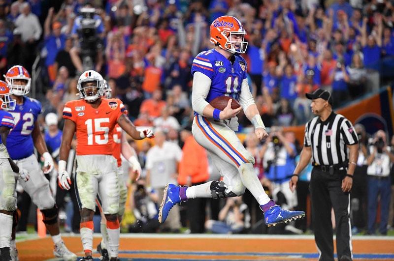 Florida QB Kyle Trask scores in the Orange Bowl vs. Virginia