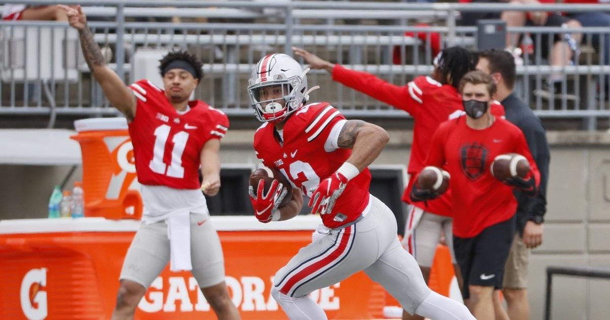 Chris Olave was Ohio State's leading receiver last season.