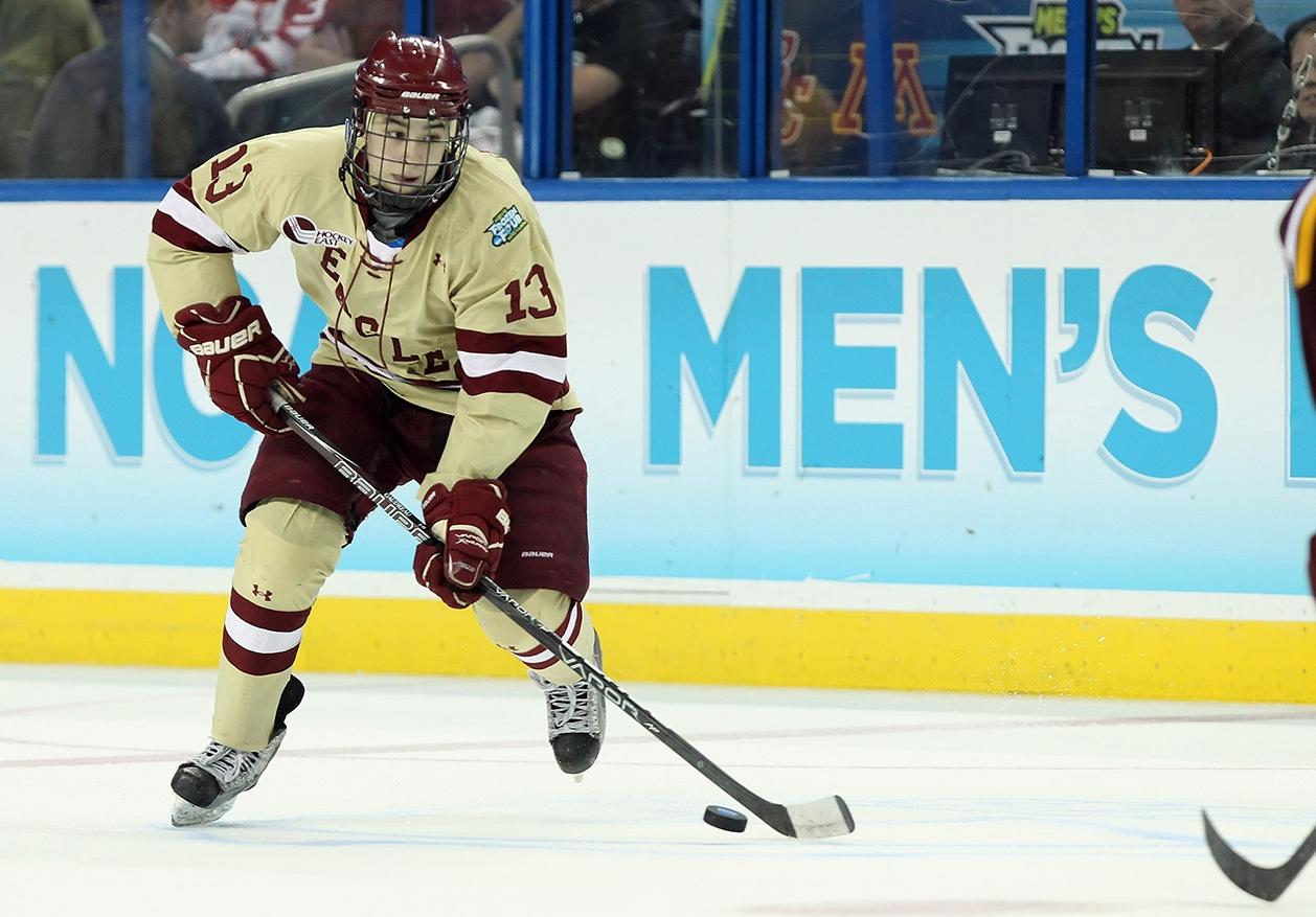 Johnny Gaudreau won the Hobey Baker Award in 2013-14. 