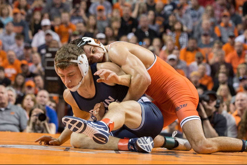 Nick Suriano wrestles Oklahoma State