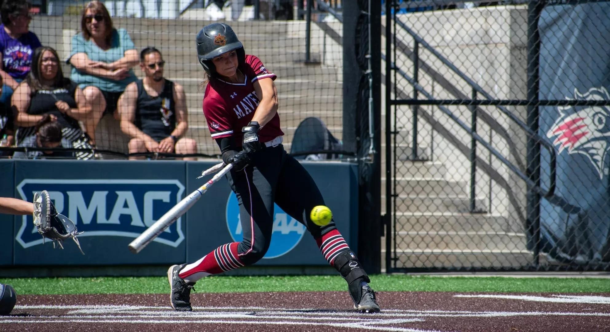 Ally Distler goes yard for Colorado Mesa. 