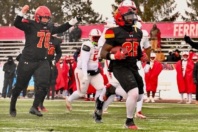Ferris State ran its way to its fourth DII football championship game in five years.