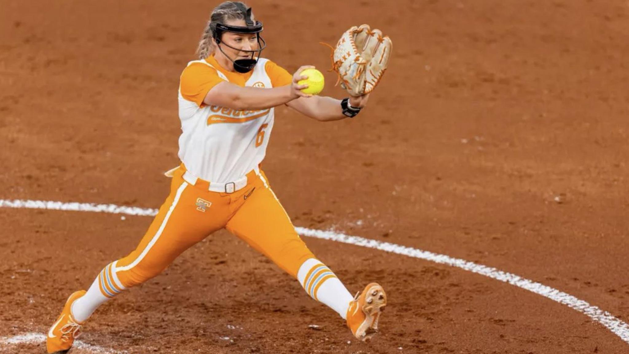 Sage Mardjetko pitches for Tennesee