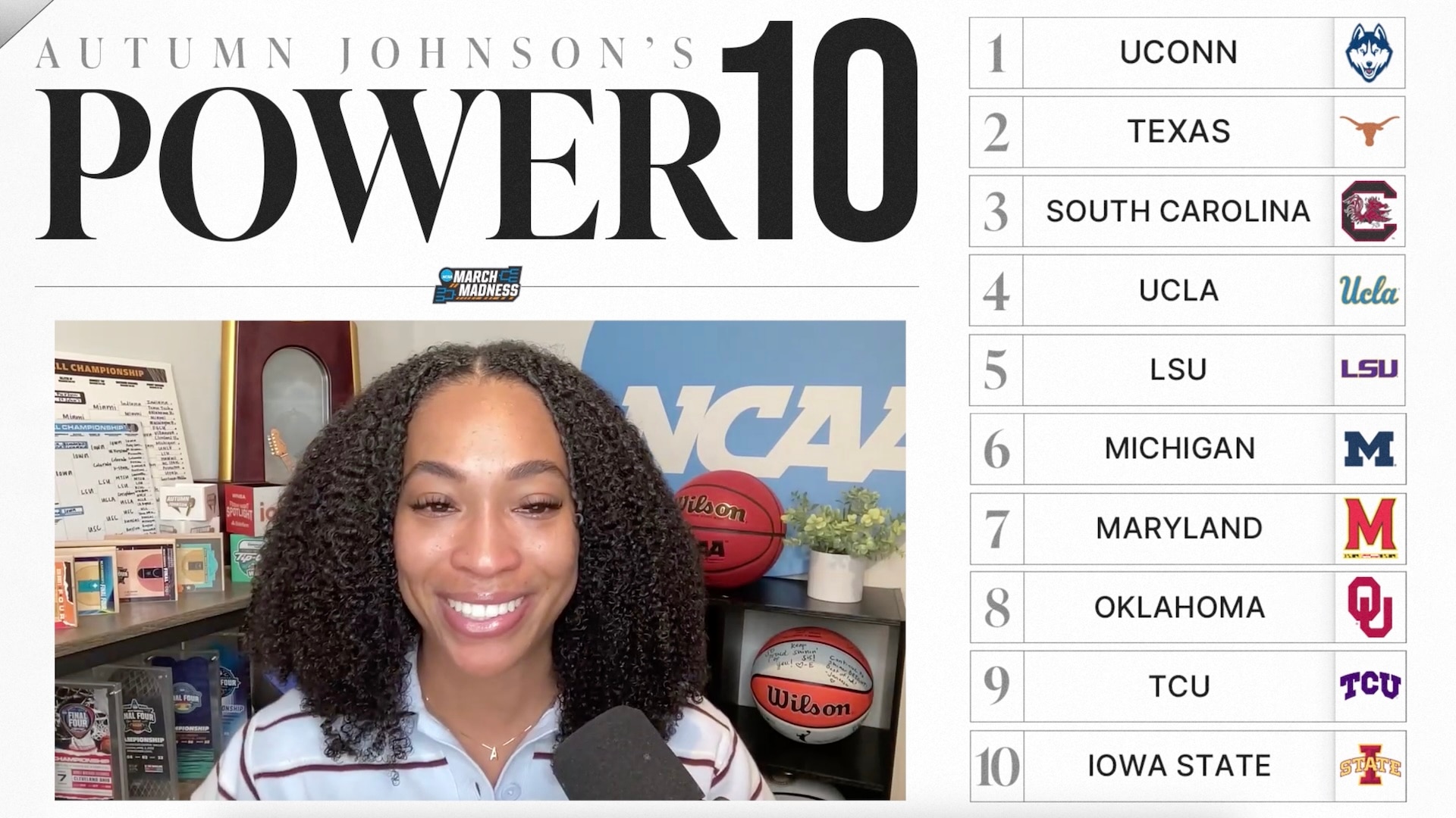 UConn, Texas top unchanged Power 10 women's basketball rankings